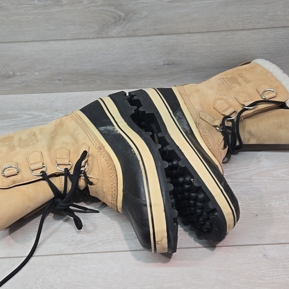 Vintage Men Sorel JEE Insulated Line Caribou Leather 